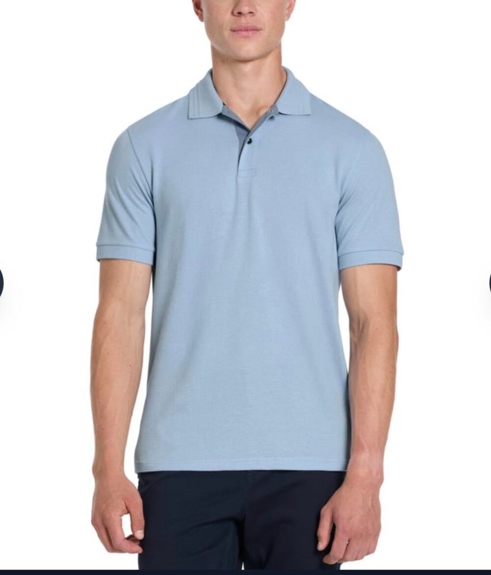 Scotch & Soda Men's Jacquard Polo Light Blue Small